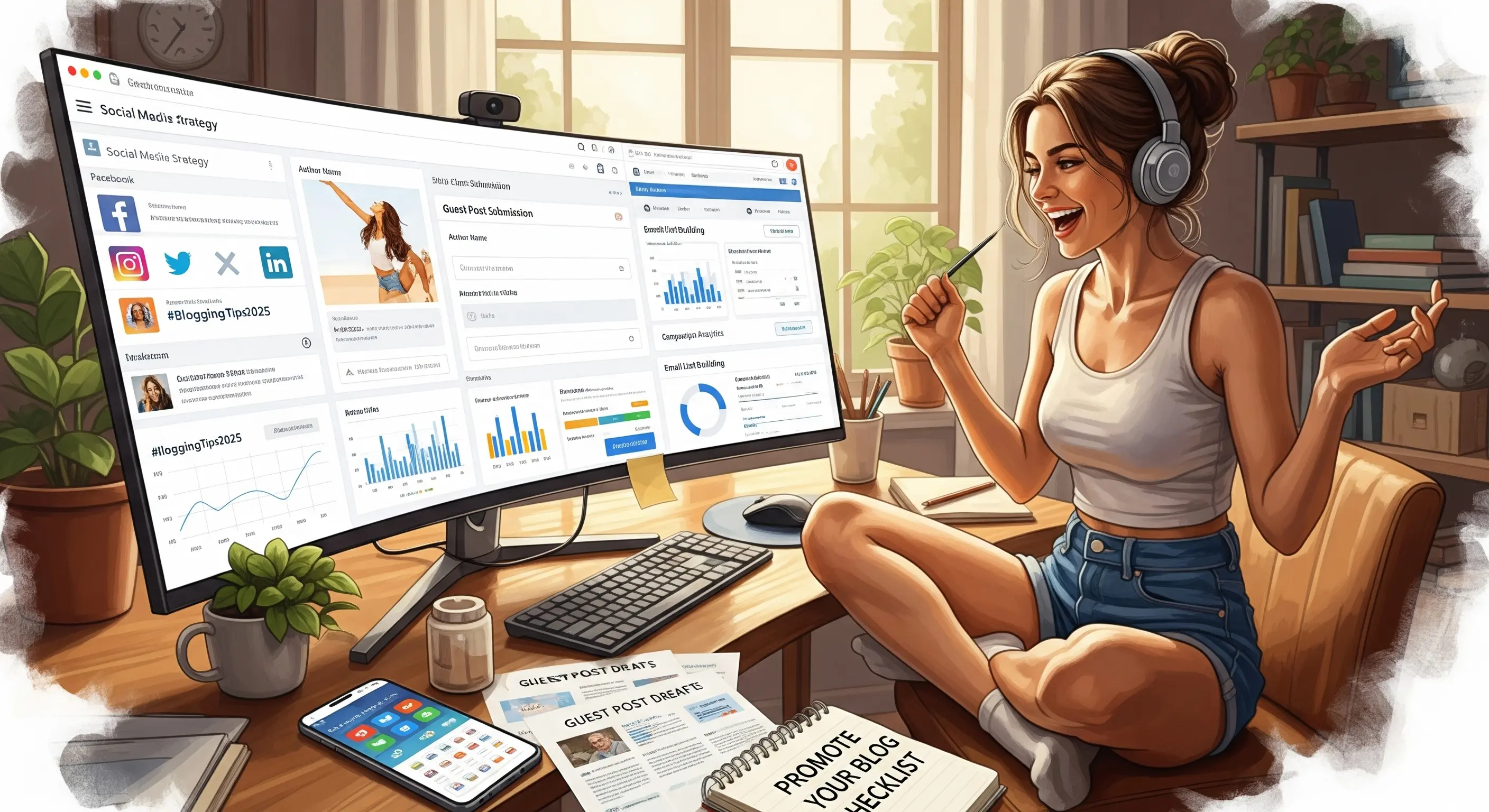 promoting blog on social media
